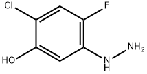 2-chloro-4-fluoro-5-hydrazinylphenol hydrochloride Struktur