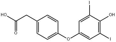 4-(4-hydroxy-3,5-diiodophenoxy)-Benzeneacetic acid Struktur