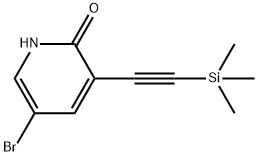 5-broMo-3-((triMethylsilyl)ethynyl)pyridin-2-ol Struktur
