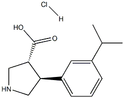 (+/-)-trans-4-(3-isopropyl-phenyl)-pyrrolidine-3-carboxylic acid-HCl Struktur
