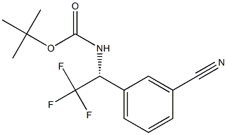 (R)-TERT-BUTYL (1-(3-CYANOPHENYL)-2,2,2-TRIFLUOROETHYL)CARBAMATE, , 結(jié)構(gòu)式