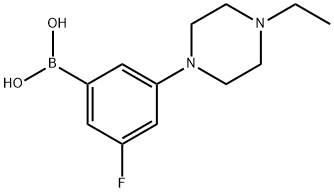 (3-(4-ethylpiperazin-1-yl)-5-fluorophenyl)boronic acid Struktur