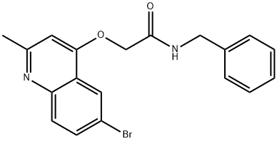 N-benzyl-2-(6-broMo-2-Methylquinolin-4-yloxy)acetaMide Struktur