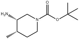 (3S,4S)-TERT-BUTYL 3-AMINO-4-METHYLPIPERIDINE-1-CARBOXYLATE Structure