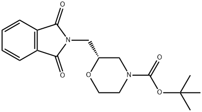 2-(1,3-Dioxo-1,3-dihydro-isoindol-2-ylMethyl)-Morpholine-4-carboxylic acid tert-butyl ester Struktur