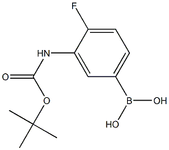 (3-((tert-butoxycarbonyl)aMino)-4-fluorophenyl)boronic acid Struktur