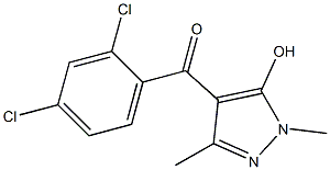 1,3-Dimethyl-4-(2,4-dichlorobenzoyl)-1H-pyrazole-5-ol Struktur
