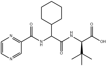 (S)-2-((R)-2-環(huán)己基-2-(吡嗪-2-甲酰胺基)乙酰氨基)-3,3-二甲基丁酸 結(jié)構(gòu)式