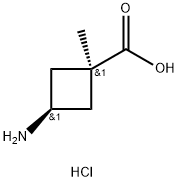 cis-3-AMino-1-Methylcyclobutanecarboxylic acid hydrochloride, 1630906-61-4, 結構式