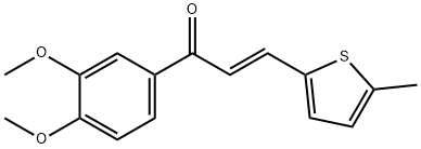 (2E)-1-(3,4-dimethoxyphenyl)-3-(5-methylthiophen-2-yl)prop-2-en-1-one Struktur