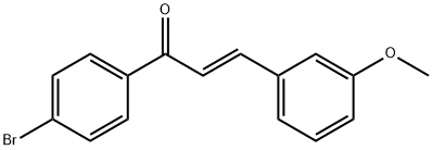 (2E)-1-(4-bromophenyl)-3-(3-methoxyphenyl)prop-2-en-1-one Struktur