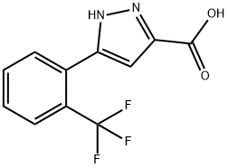 5-(2-(trifluoromethyl)phenyl)-1H-pyrazole-3-carboxylic acid Struktur