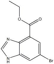 ethyl 6-bromo-1H-benzo[d]imidazole-4-carboxylate Struktur