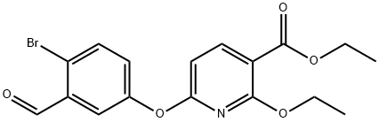 ethyl 6-(4-bromo-3-formylphenoxy)-2-ethoxynicotinate Struktur