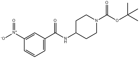 tert-Butyl 4-(3-nitrobenzamido)piperidine-1-carboxylate Struktur