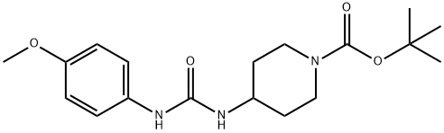 tert-Butyl 4-[3-(4-methoxyphenyl)ureido]piperidine-1-carboxylate Struktur