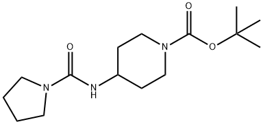 tert-Butyl 4-[(pyrrolidine-1-carbonyl)amino]piperidine-1-carboxylate Struktur