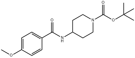 tert-Butyl 4-(4-methoxybenzamido)piperidine-1-carboxylate Struktur