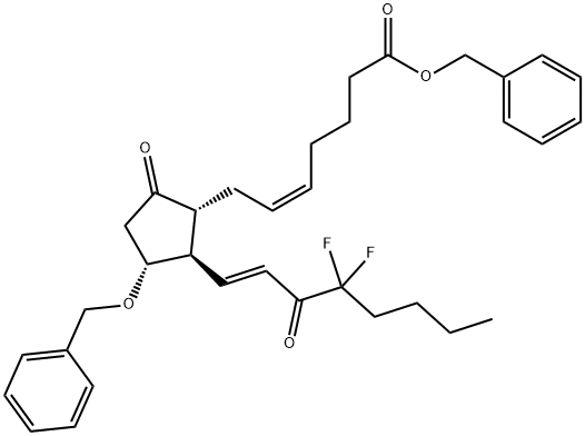 benzyl (Z)-7-[(1R,2R,3R)-2-((E)-4,4-difluoro-3-oxo-1-octenyl)-3-(phenylmethoxy)-5-oxocyclopentyl]-5-heptenoate