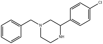 1-benzyl-3-(4-chlorophenyl)piperazine Struktur