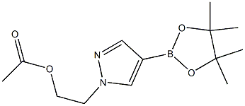 2-(4-(4,4,5,5-Tetramethyl-1,3,2-dioxaborolan-2-yl)-1H-pyrazol-1-yl)ethyl acetate Struktur