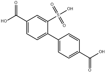 [1,1'-Biphenyl]-4,4'-dicarboxylic acid,2-sulfo- Struktur