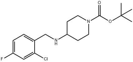 tert-Butyl 4-(2-chloro-4-fluorobenzylamino)piperidine-1-carboxylate Structure