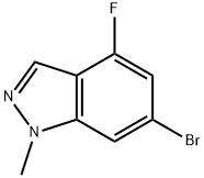 6-Bromo-4-fluoro-1-methyl-1H-indazole Struktur