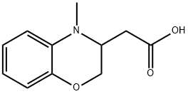 2-(4-methyl-2,3-dihydro-1,4-benzoxazin-3-yl)acetic acid Struktur