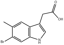 6-Bromo-5-methylindole-3-acetic Acid Struktur