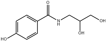 N-(2,3-dihydroxypropyl)-4-hydroxybenzamide Struktur