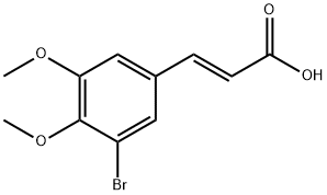 (2E)-3-(3-bromo-4,5-dimethoxyphenyl)prop-2-enoic acid Struktur