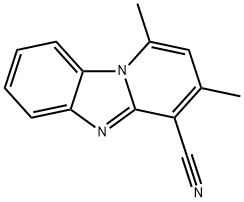 1,3-dimethylbenzo[4,5]imidazo[1,2-a]pyridine-4-carbonitrile Struktur