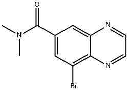 8-Bromo-quinoxaline-6-carboxylic acid dimethylamide Struktur