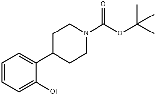 tert-Butyl 4-(2-hydroxyphenyl)piperidine-1-carboxylate Struktur
