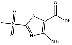 4-Amino-2-(methylsulfonyl)-1,3-thiazole-5-carboxylic acid Struktur