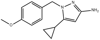 5-cyclopropyl-1-(4-methoxybenzyl)-1H-pyrazol-3-amine Struktur