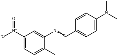 N-[4-(dimethylamino)benzylidene]-2-methyl-5-nitroaniline Struktur