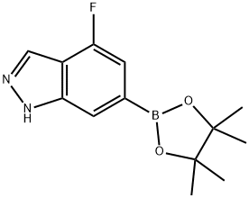 (4-Fluoro-1H-indazol-6-yl)boronic acid pinacol ester Structure