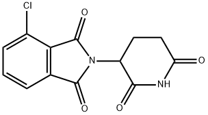 4-chloro-2-(2,6-dioxopiperidin-3-yl)isoindoline-1,3-dione 結構式