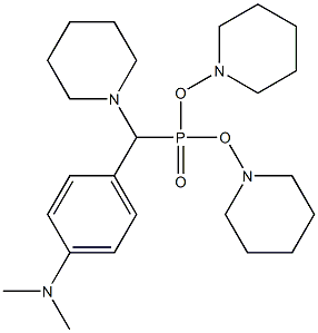 4-[(dipiperidin-1-ylphosphoryl)(piperidin-1-yl)methyl]-N,N-dimethylaniline Struktur