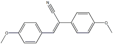 (2Z)-2,3-bis(4-methoxyphenyl)prop-2-enenitrile Struktur