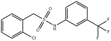 1-(2-chlorophenyl)-N-[3-(trifluoromethyl)phenyl]methanesulfonamide Struktur