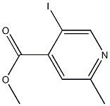 4-Pyridinecarboxylic acid, 5-iodo-2-methyl-, methyl ester Struktur
