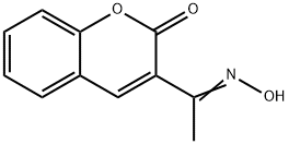 3-[(E)-N-hydroxy-C-methylcarbonimidoyl]chromen-2-one Struktur