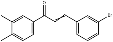 (2E)-3-(3-bromophenyl)-1-(3,4-dimethylphenyl)prop-2-en-1-one Struktur