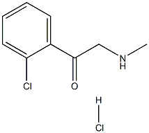 1-(2-chlorophenyl)-2-(methylamino)ethan-1-one hydrochloride Struktur