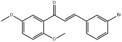 (2E)-3-(3-bromophenyl)-1-(2,5-dimethoxyphenyl)prop-2-en-1-one Struktur