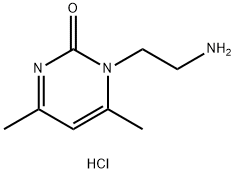 1-(2-aminoethyl)-4,6-dimethyl-2(1H)-pyrimidinone dihydrochloride Struktur