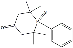 4-Phosphorinanone, 2,2,6,6-tetramethyl-1-phenyl-, 1-sulfide Struktur